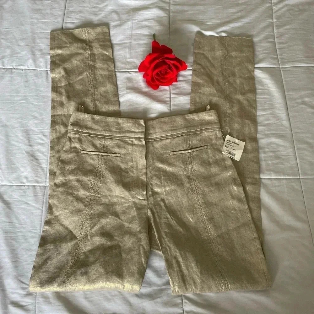 Haider Ackerman gold metallic pants